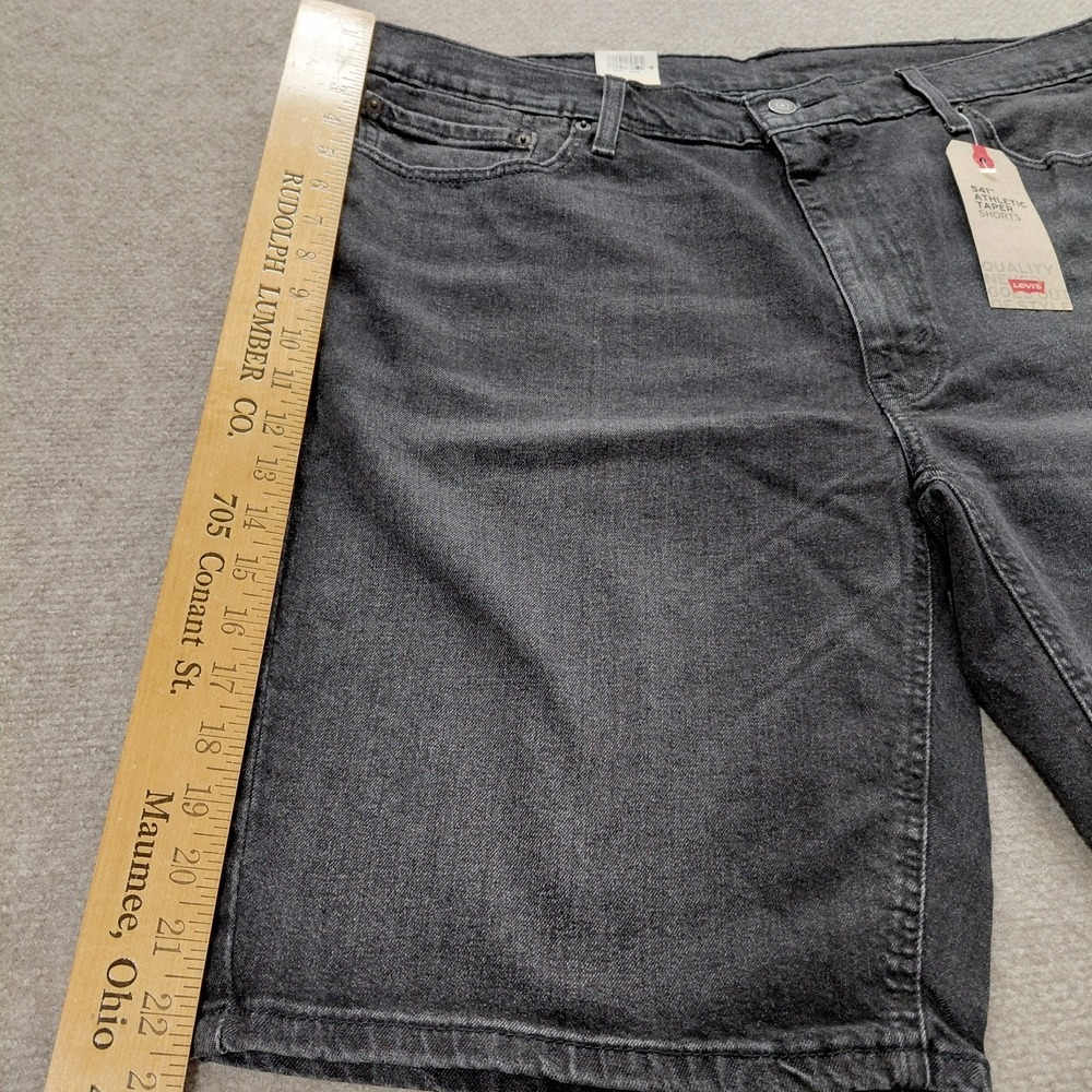 Levis 541 Athletic Taper Mens 40 Denim Shorts Black Fade Wash 10" Inseam NEW - Picture 6 of 11